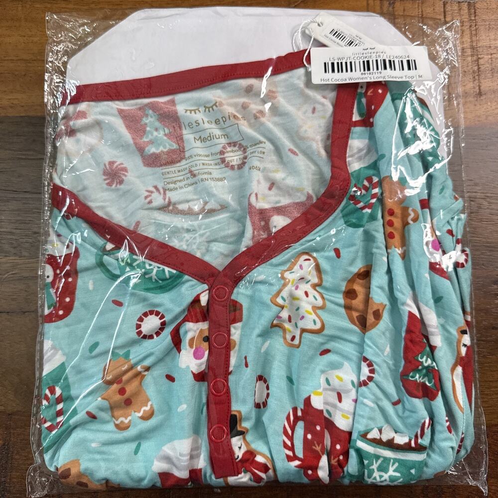 NWT Little Sleepies Hot Coco Women’s Adult Top Size Medium